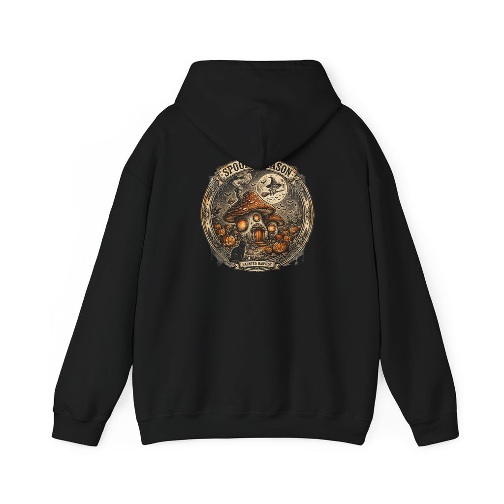 Haunted Harvest - Spooky Season Vintage Badge Hoodie