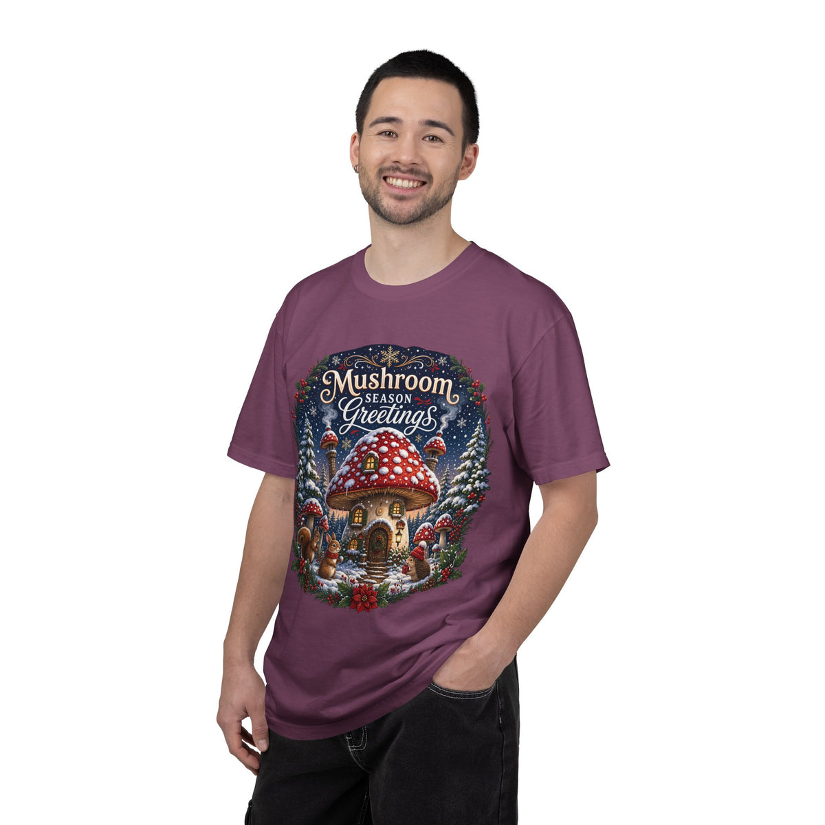 Mushroom Season's Greetings T‑Shirt