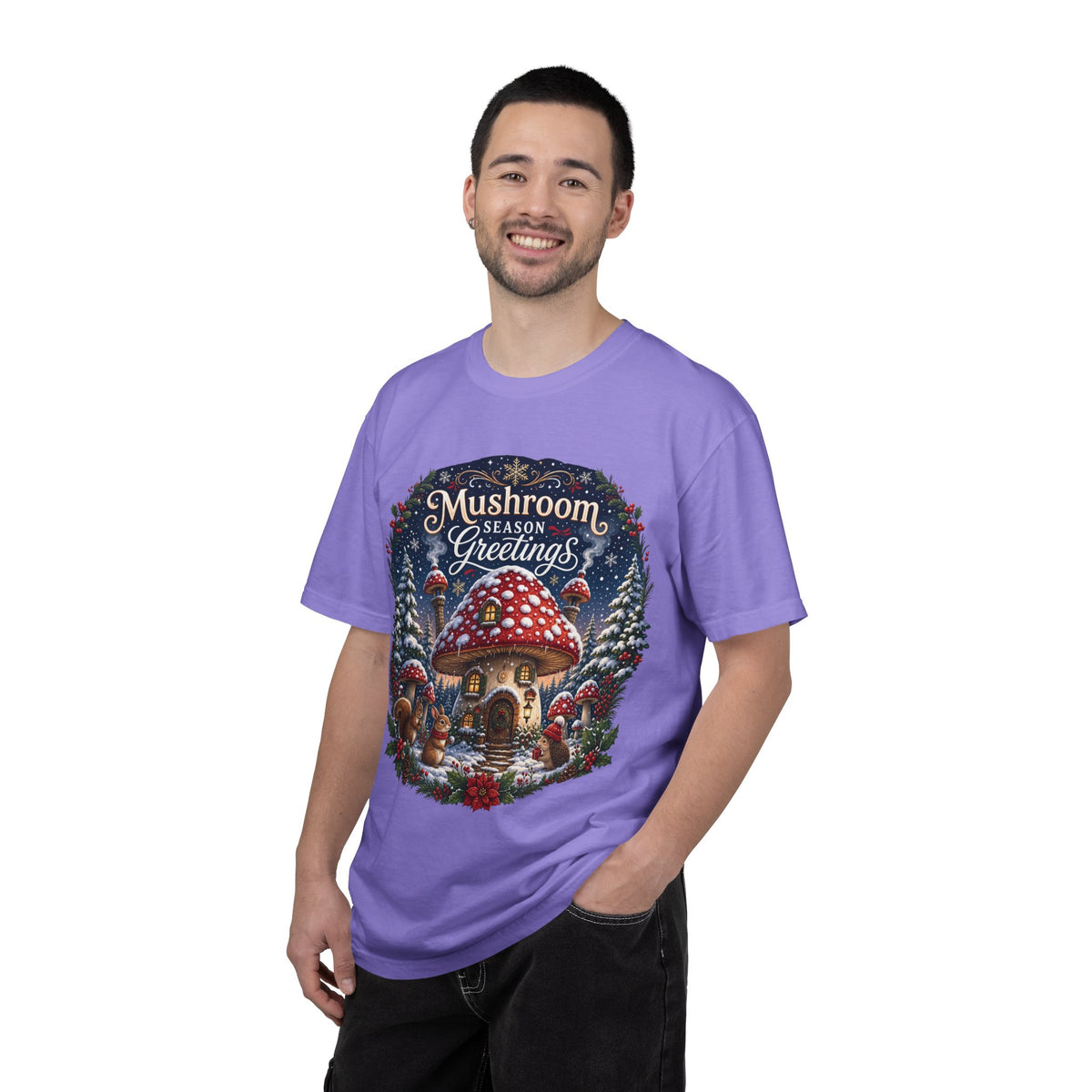 Mushroom Season's Greetings T‑Shirt