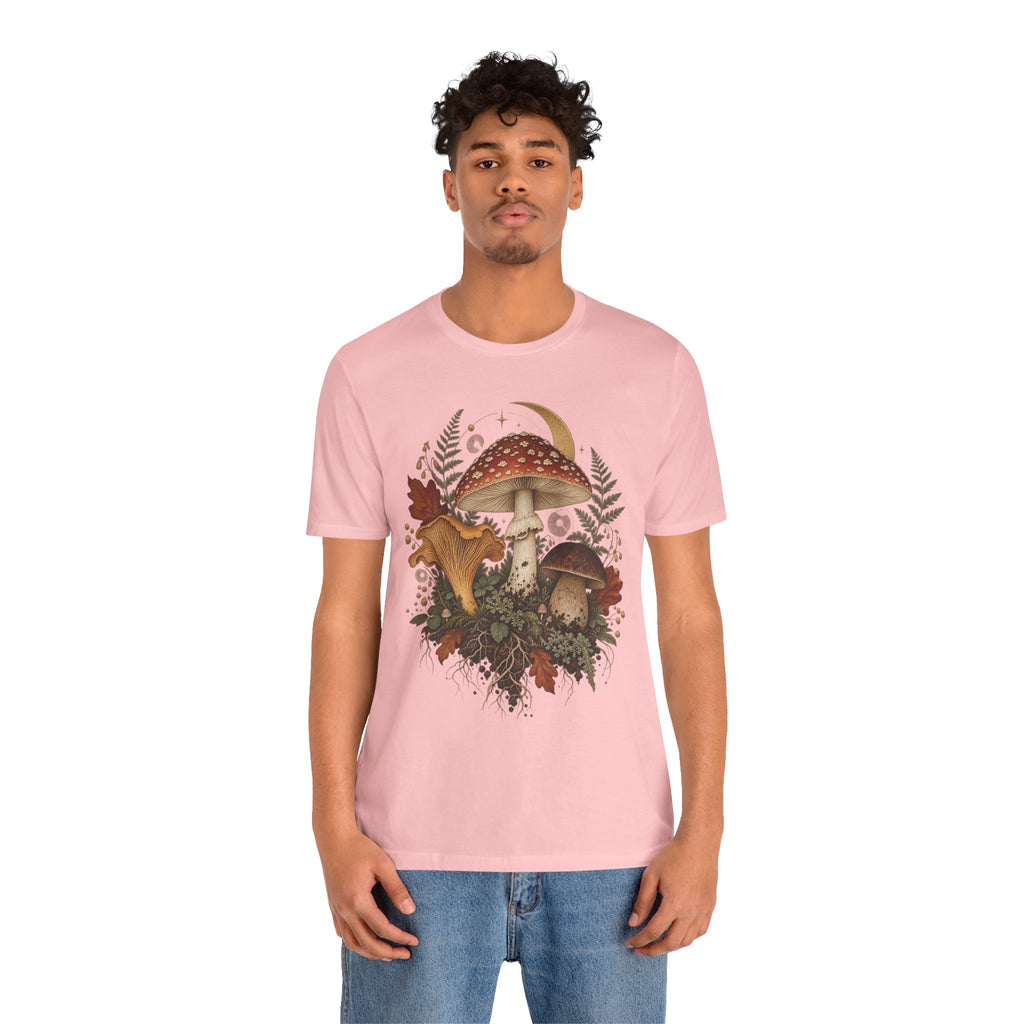 Mushroom Moon T‑Shirt — Vintage Foraged Fungi Tee