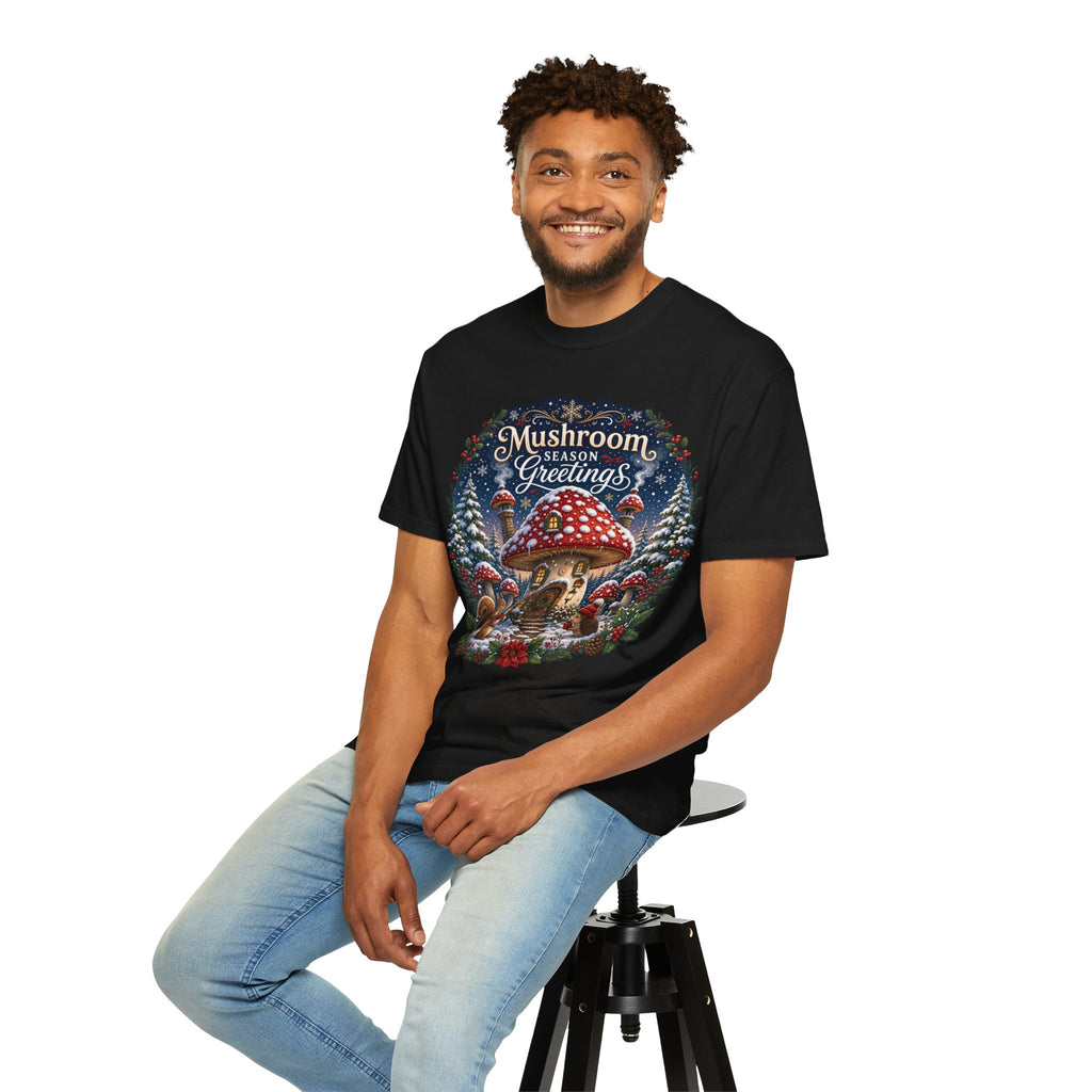Mushroom Season's Greetings T‑Shirt