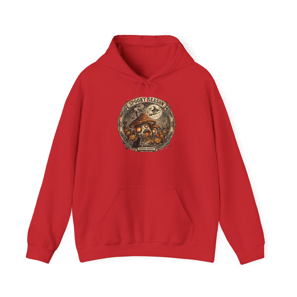 Haunted Harvest - Spooky Season Vintage Badge Hoodie