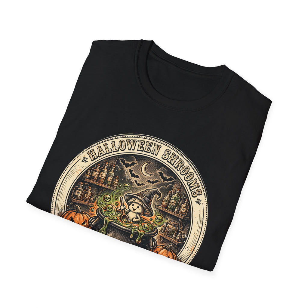 Halloween Shrooms Spooky Cauldron Halloween Tee