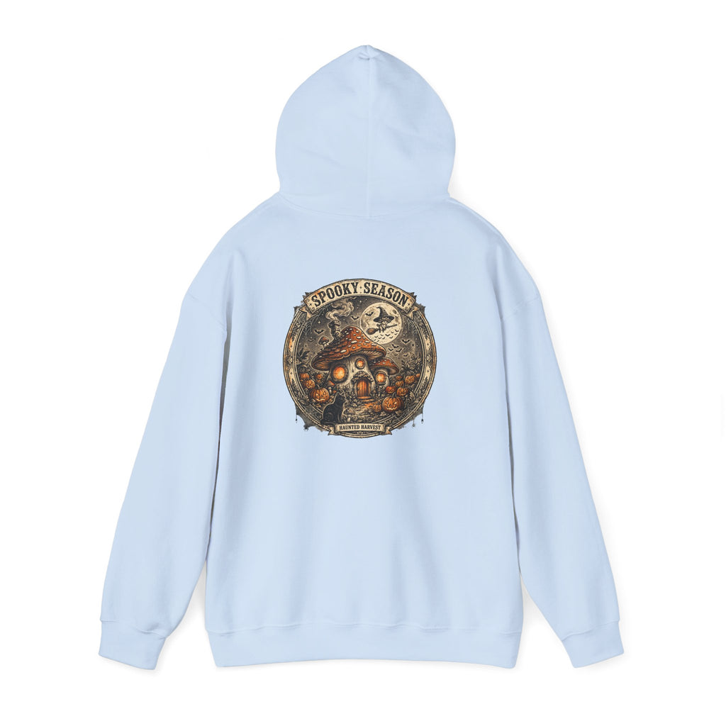 Haunted Harvest - Spooky Season Vintage Badge Hoodie