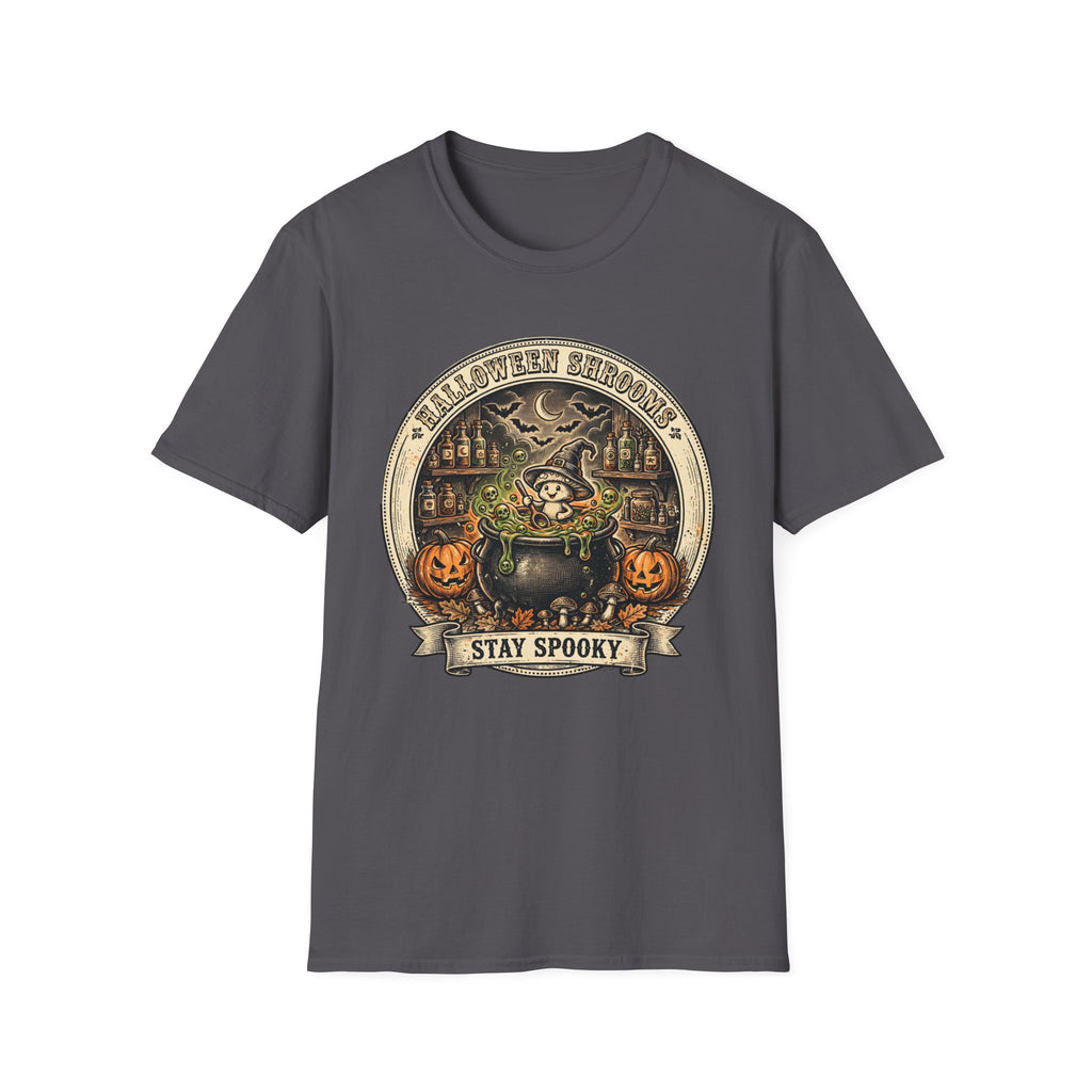 Halloween Shrooms Spooky Cauldron Halloween Tee
