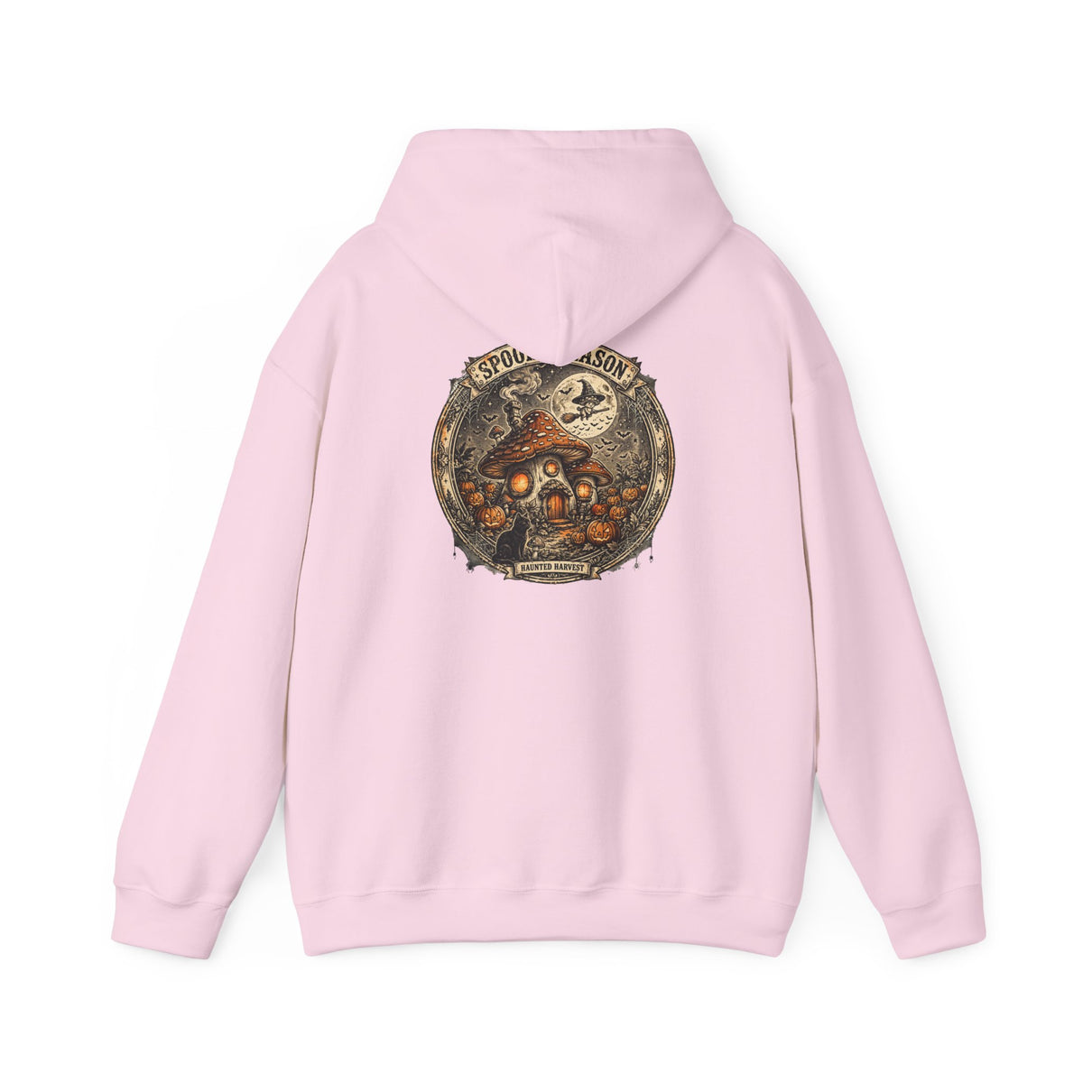 Haunted Harvest - Spooky Season Vintage Badge Hoodie