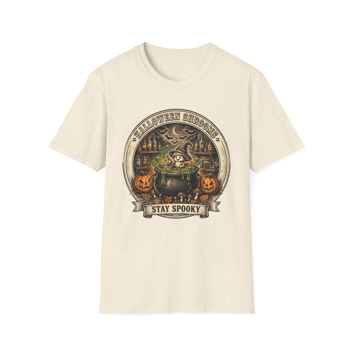 Halloween Shrooms Spooky Cauldron Halloween Tee
