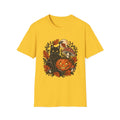 Festive Pumpkin Cat & Amanita Halloween Tee | FungusFan