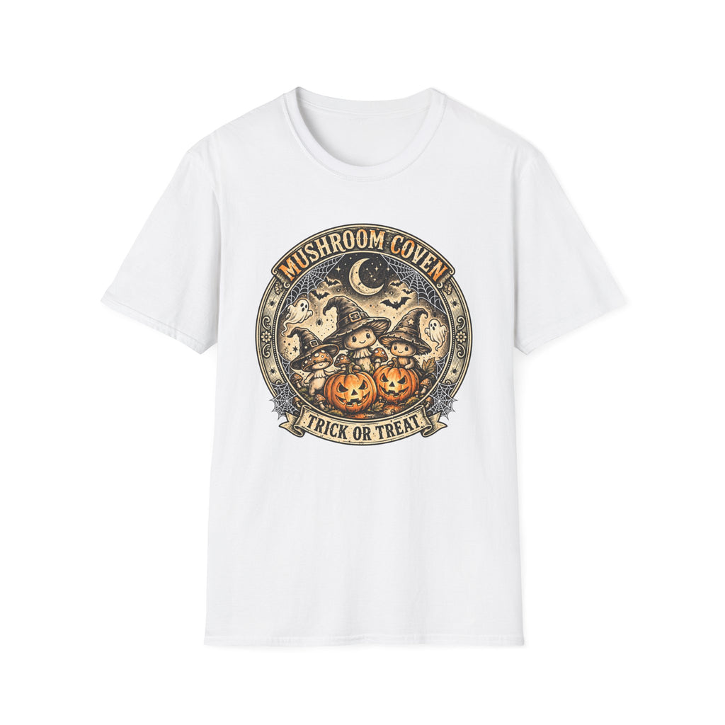 Mushroom Coven Trick or Treat Halloween Tee - Redrawn Web Edition