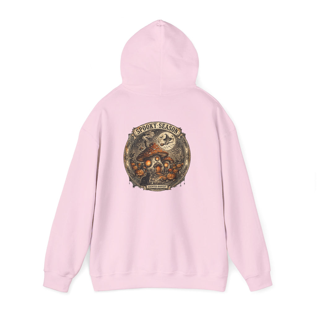 Haunted Harvest - Spooky Season Vintage Badge Hoodie