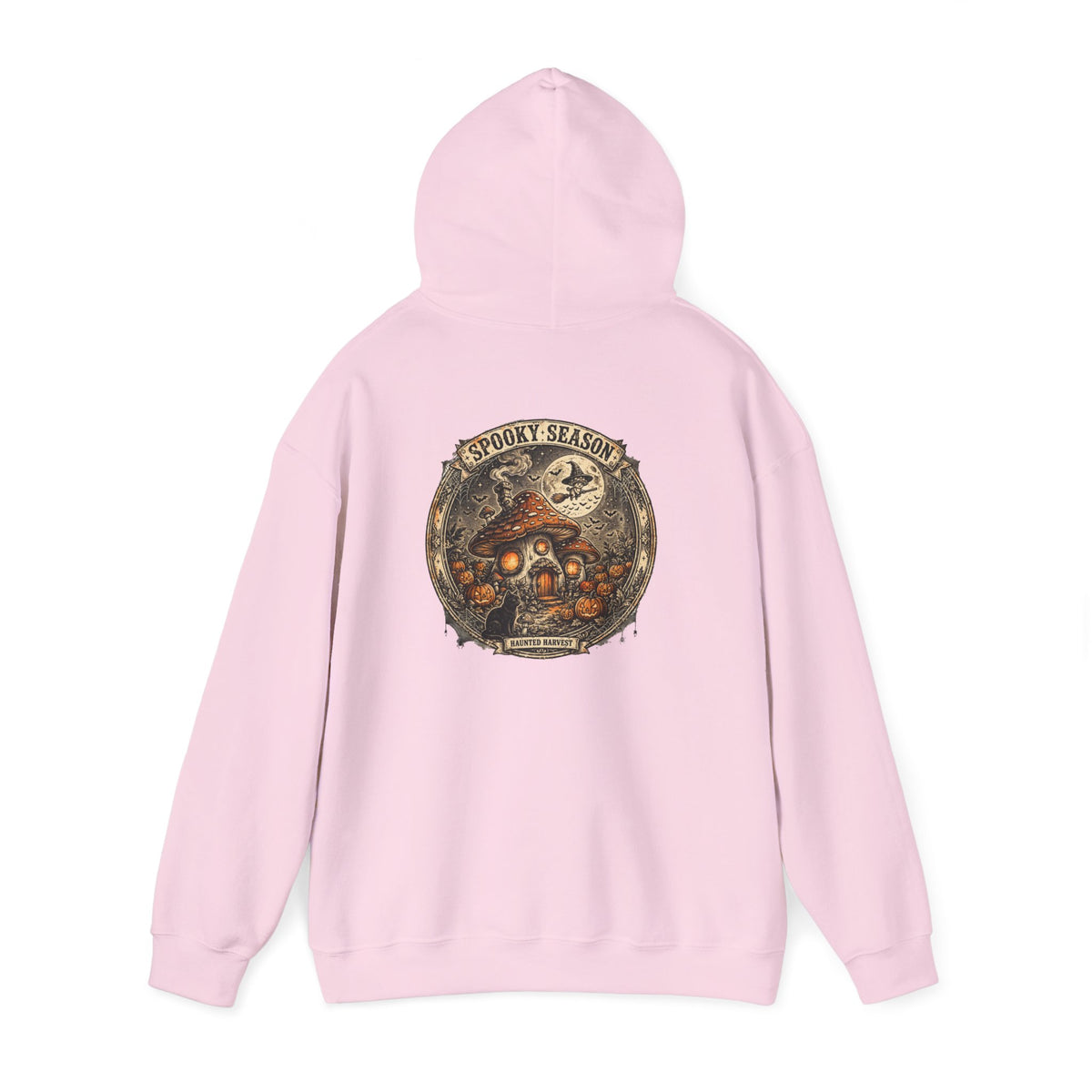Haunted Harvest - Spooky Season Vintage Badge Hoodie