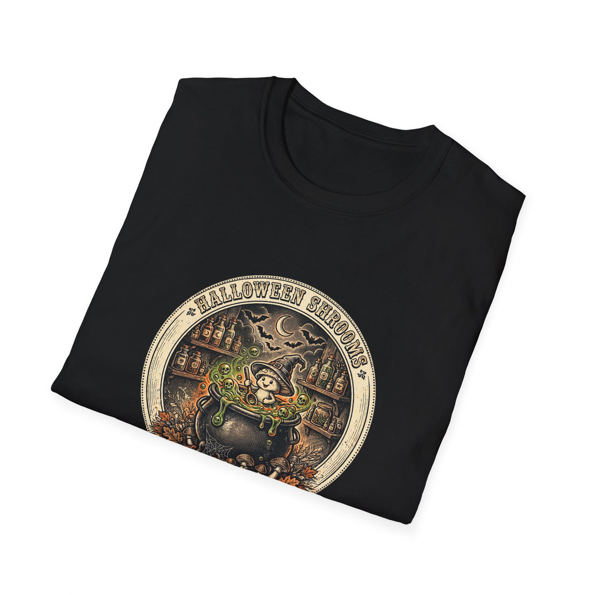 Halloween Shrooms Spooky Cauldron Halloween Tee