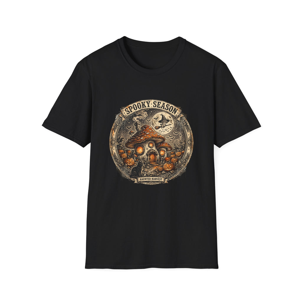 Haunted Harvest - Spooky Season Vintage Badge T-Shirt