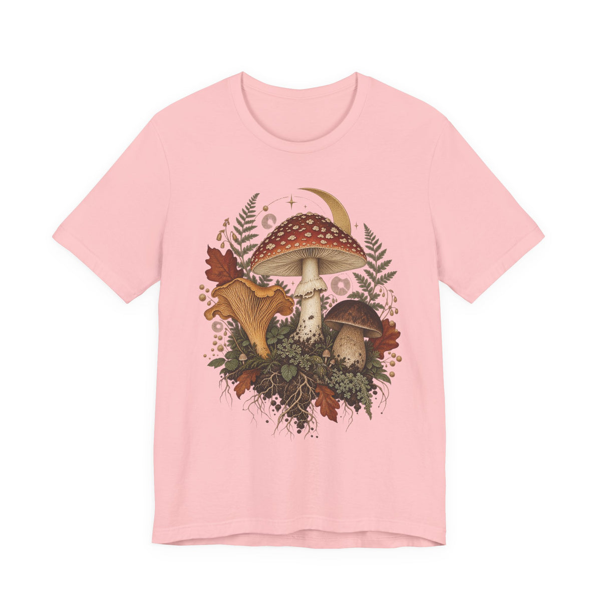 Mushroom Moon T‑Shirt — Vintage Foraged Fungi Tee