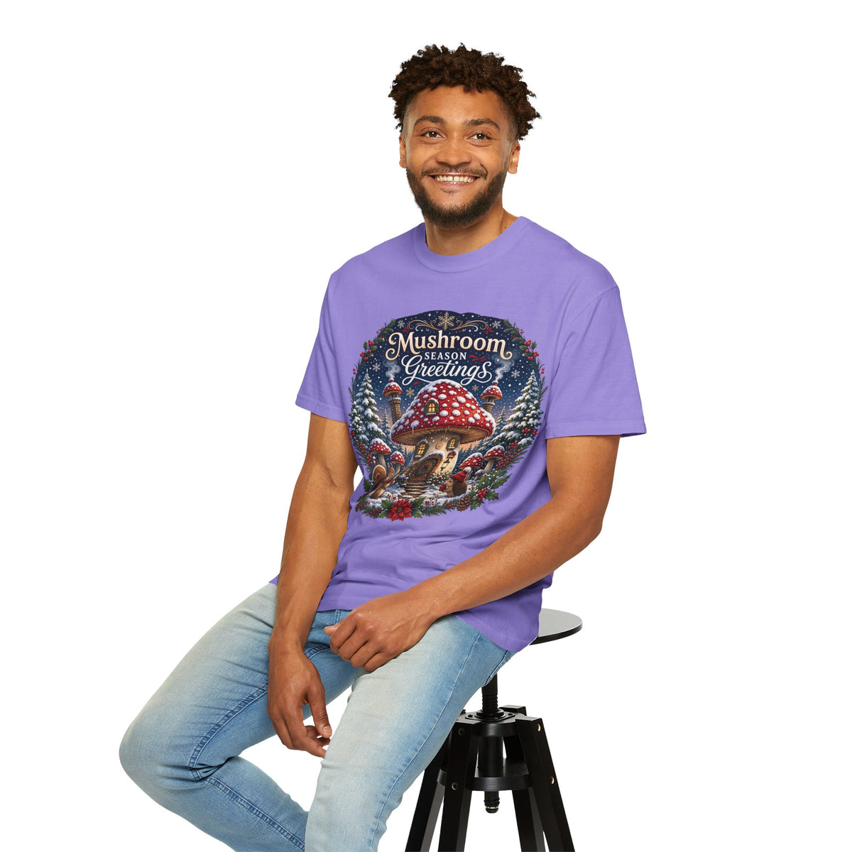Mushroom Season's Greetings T‑Shirt