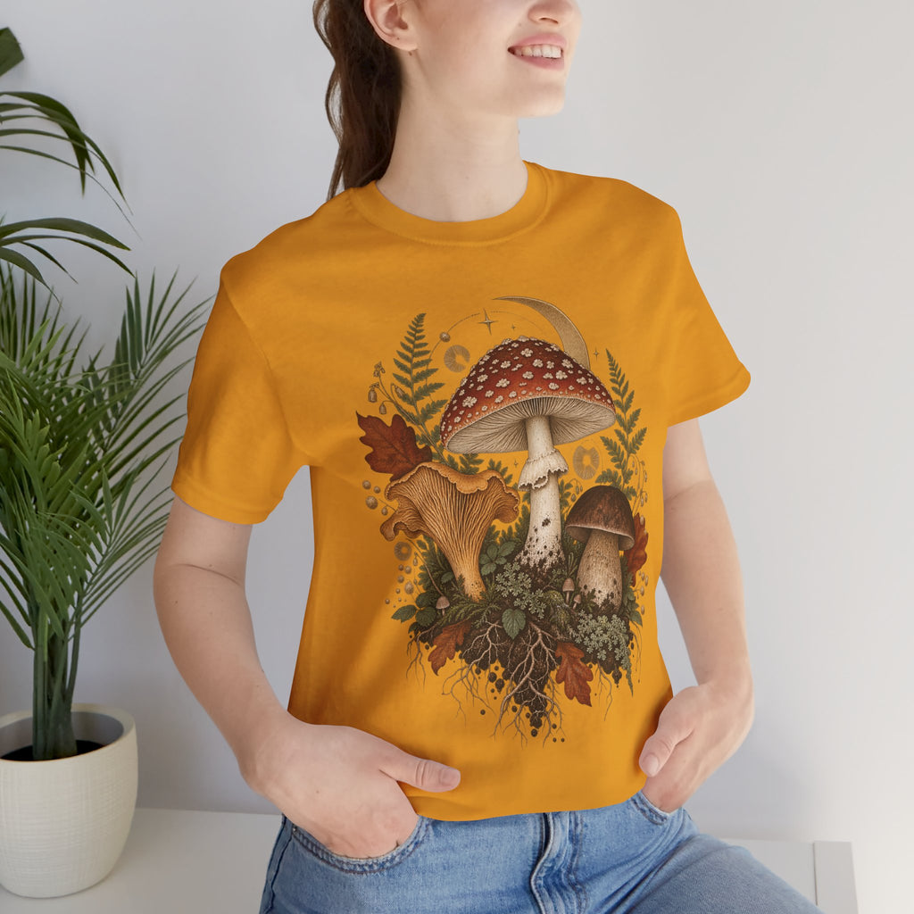 Mushroom Moon T‑Shirt — Vintage Foraged Fungi Tee