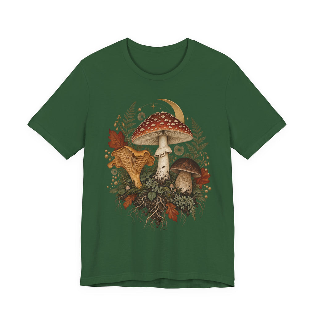 Mushroom Moon T‑Shirt — Vintage Foraged Fungi Tee