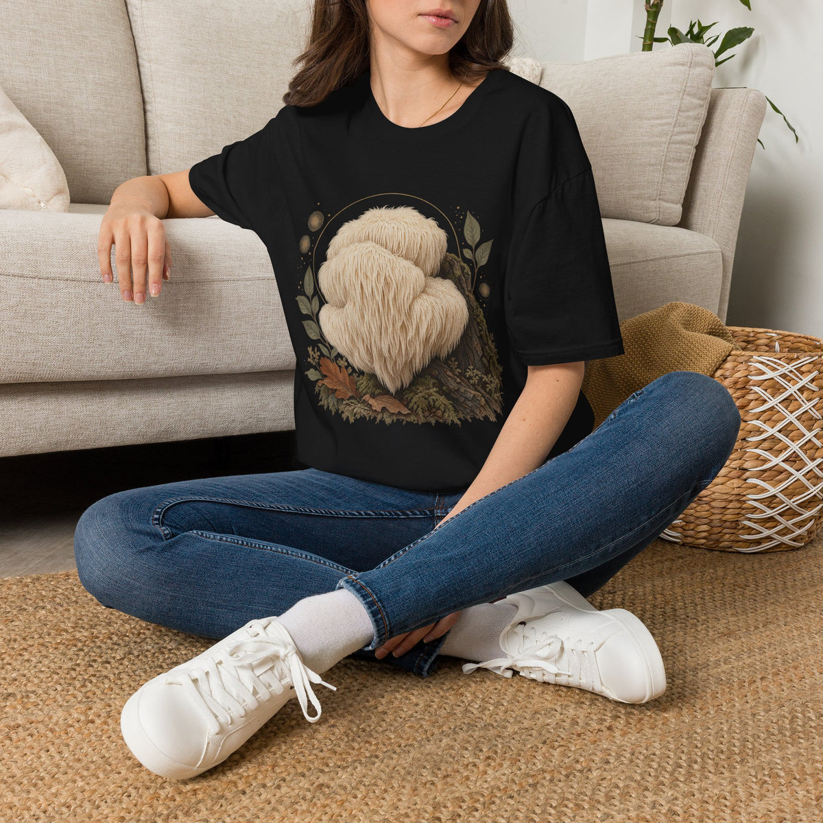 Lion's Mane Botanical Mushroom Tee | FungusFan