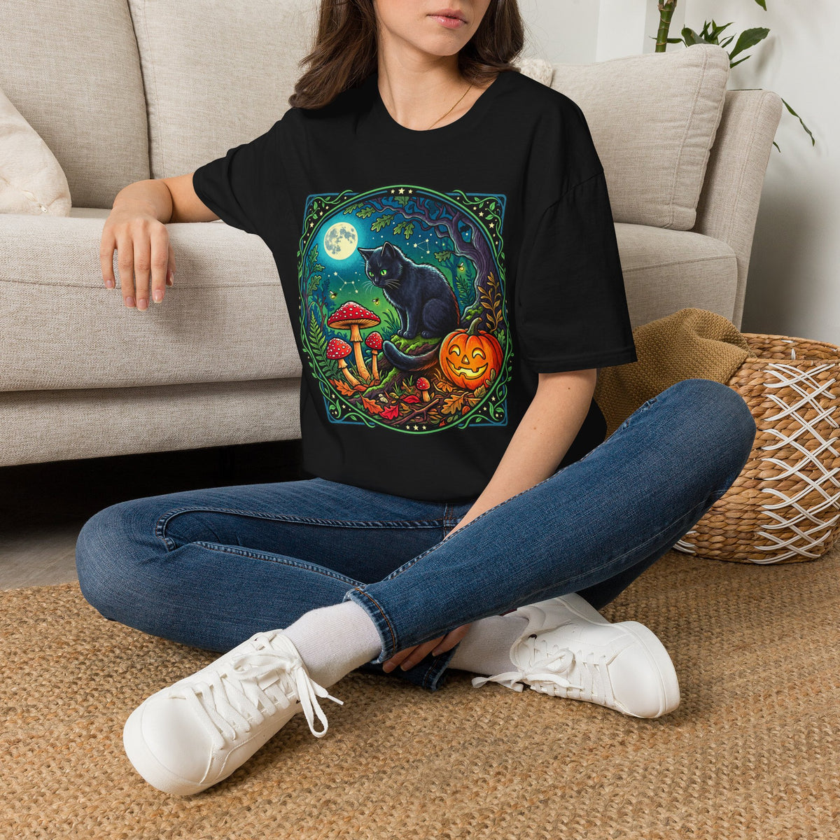 Festive Mushroom Halloween Tee | Universal Apparel Master