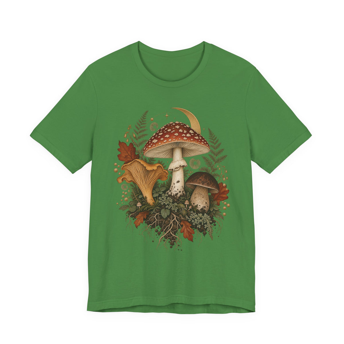 Mushroom Moon T‑Shirt — Vintage Foraged Fungi Tee