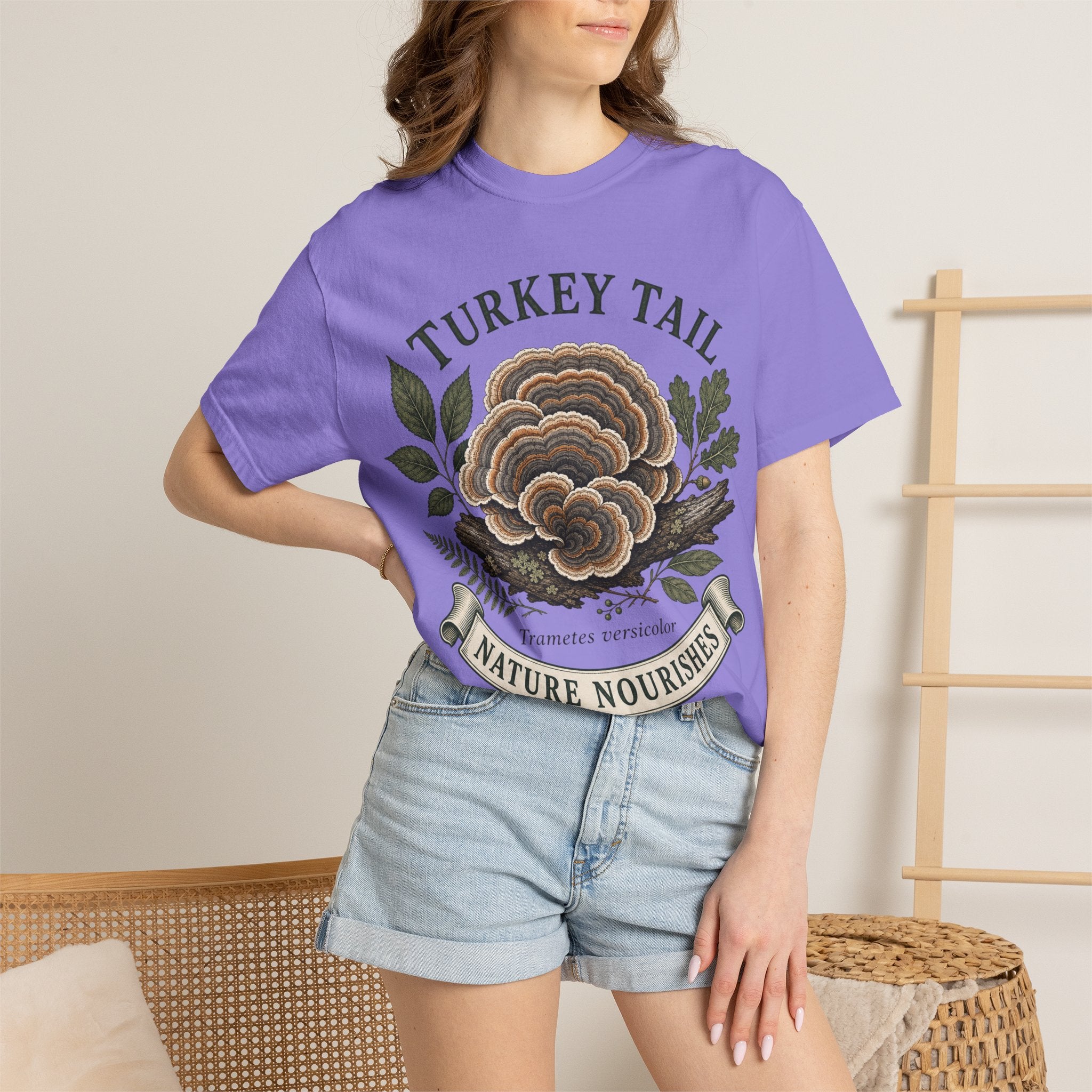 Turkey Tail Mushroom T-Shirt — Nature Nourishes Botanical Tee