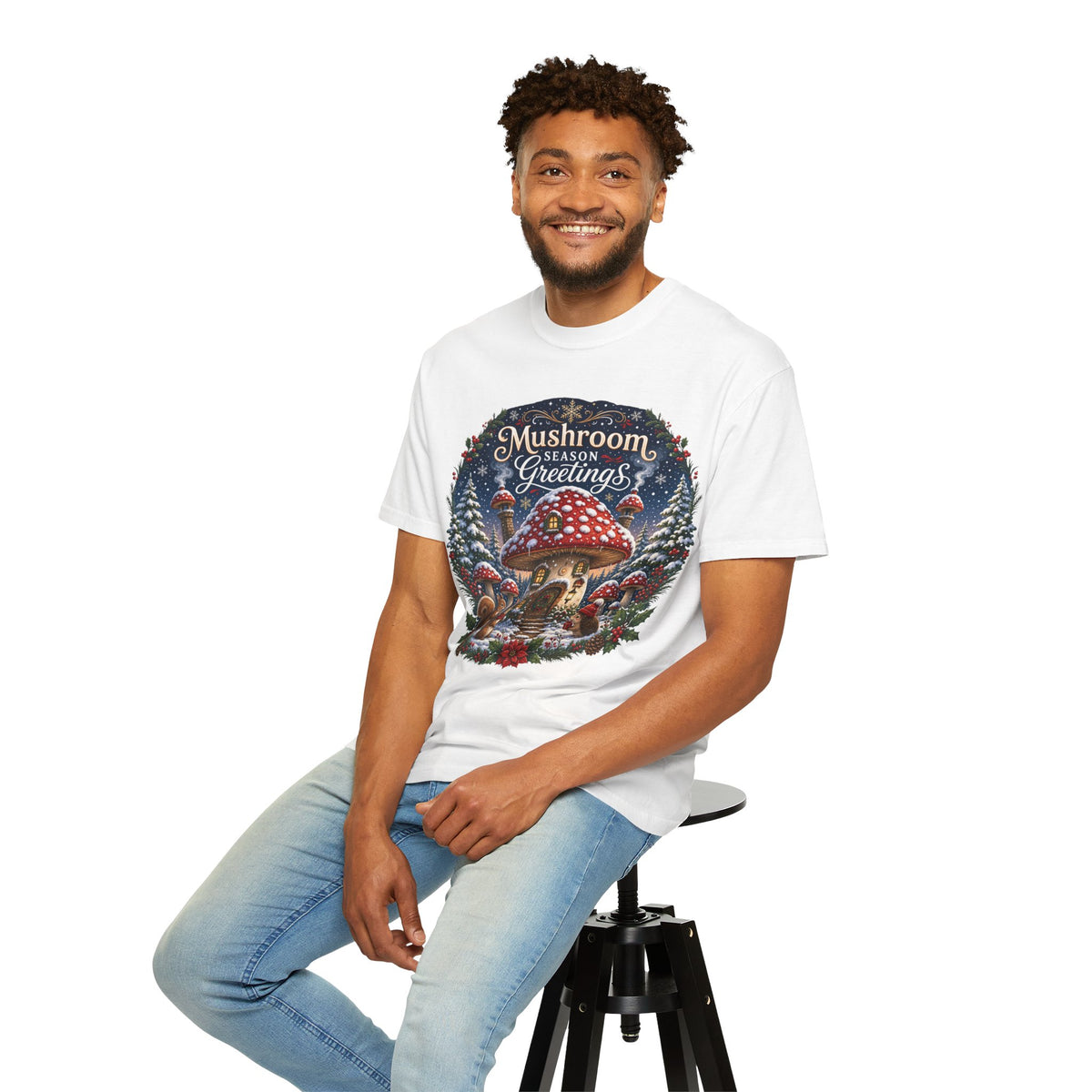 Mushroom Season's Greetings T‑Shirt