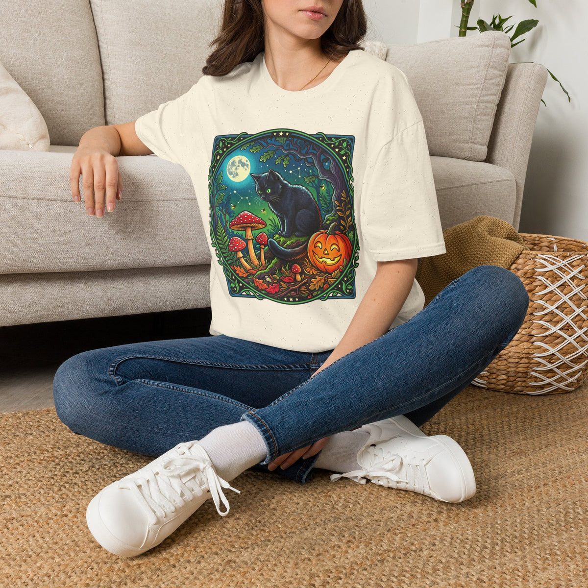 Festive Mushroom Halloween Tee | Universal Apparel Master