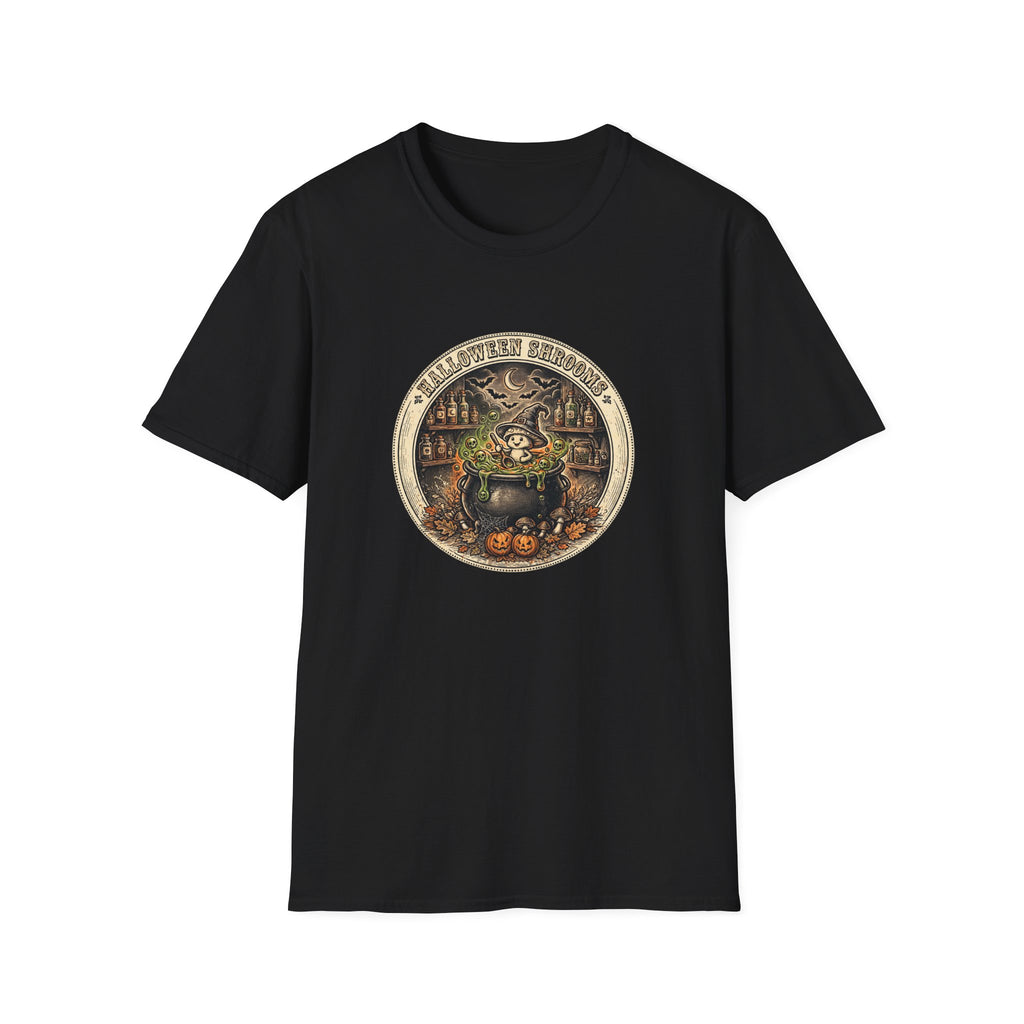 Halloween Shrooms Spooky Cauldron Halloween Tee