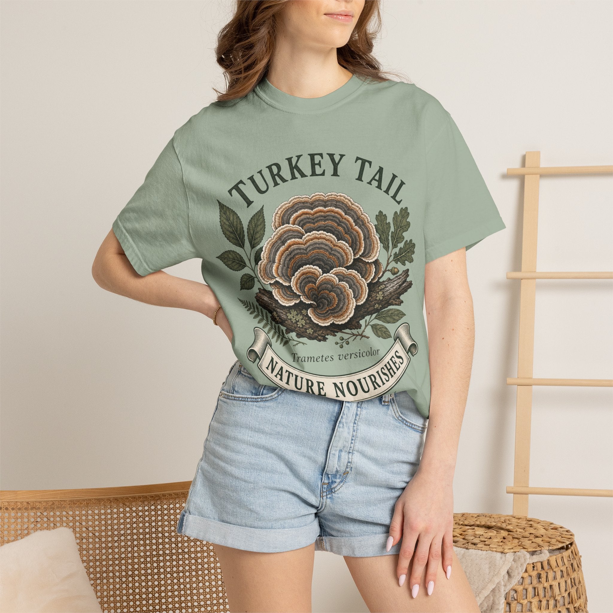 Turkey Tail Mushroom T-Shirt — Nature Nourishes Botanical Tee