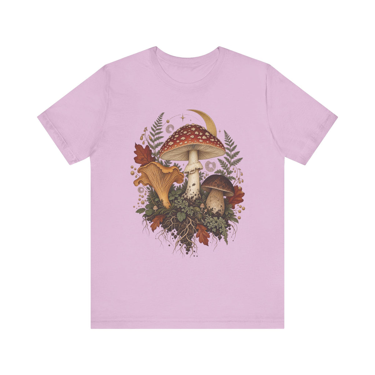Mushroom Moon T‑Shirt — Vintage Foraged Fungi Tee