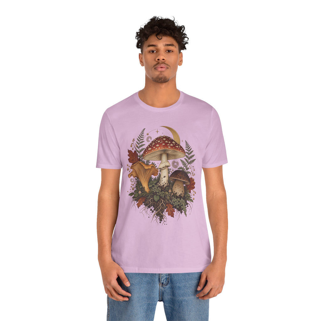 Mushroom Moon T‑Shirt — Vintage Foraged Fungi Tee