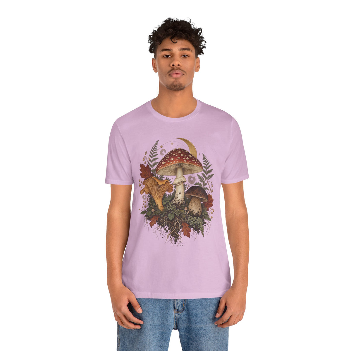 Mushroom Moon T‑Shirt — Vintage Foraged Fungi Tee