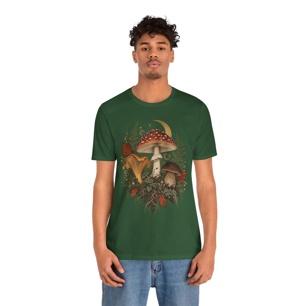 Mushroom Moon T‑Shirt — Vintage Foraged Fungi Tee