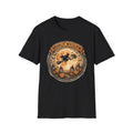Moonlit Mycelium Witch Harvest Moon Vintage Badge Halloween Tee