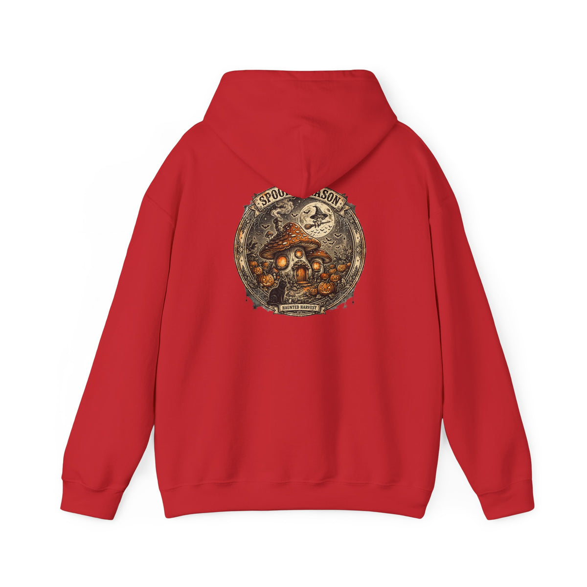 Haunted Harvest - Spooky Season Vintage Badge Hoodie