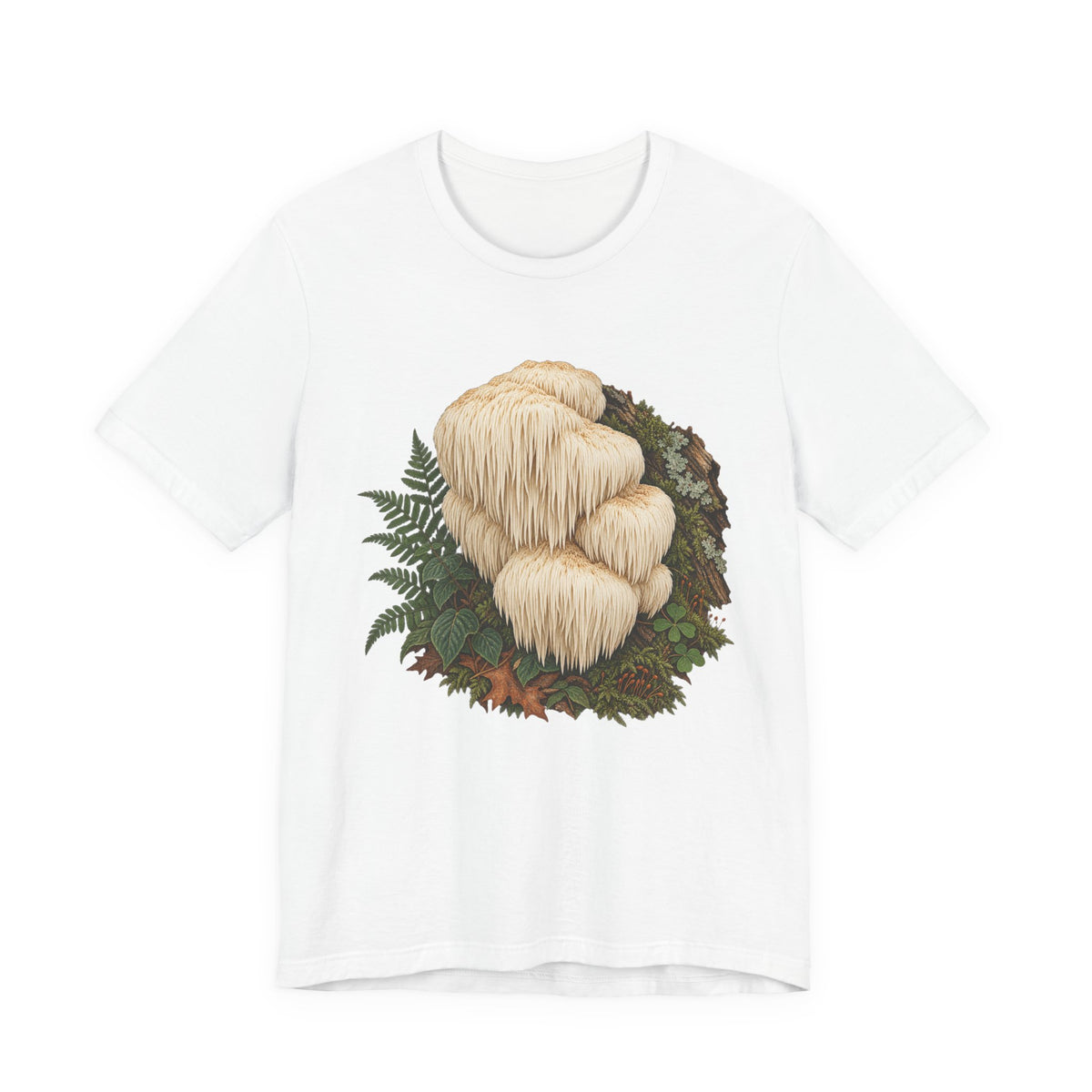 Lion's Mane Mushroom Portrait Tee - Rebuilt