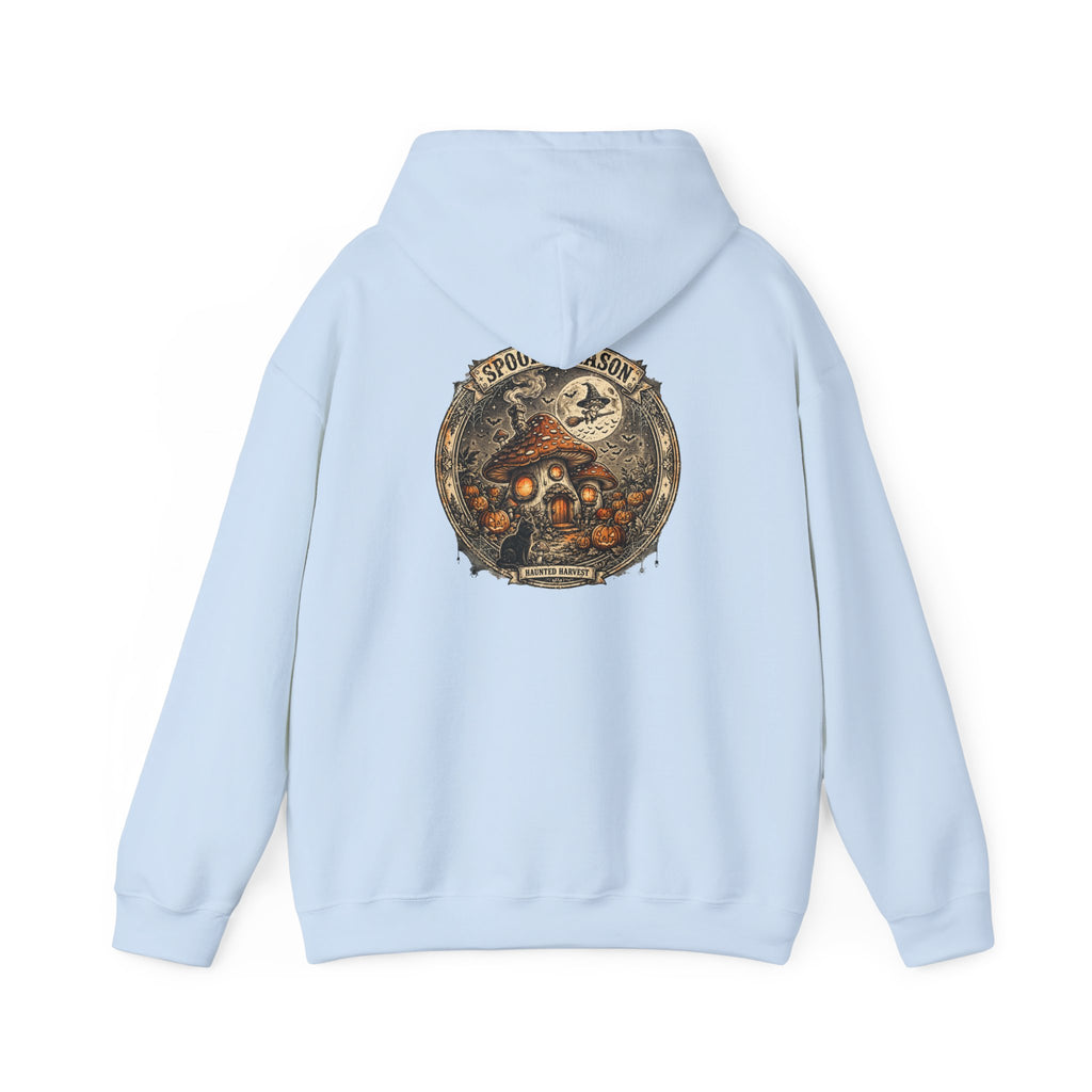 Haunted Harvest - Spooky Season Vintage Badge Hoodie