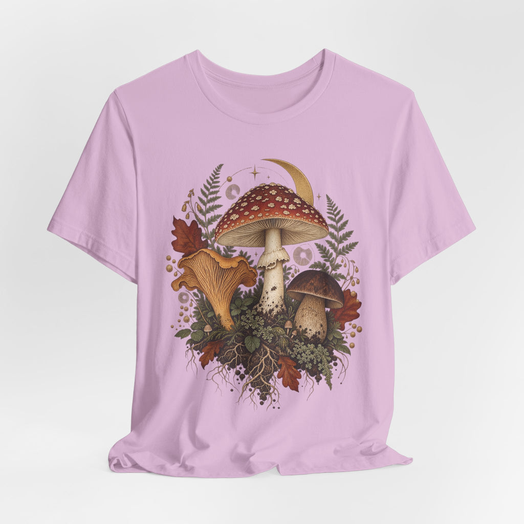 Mushroom Moon T‑Shirt — Vintage Foraged Fungi Tee