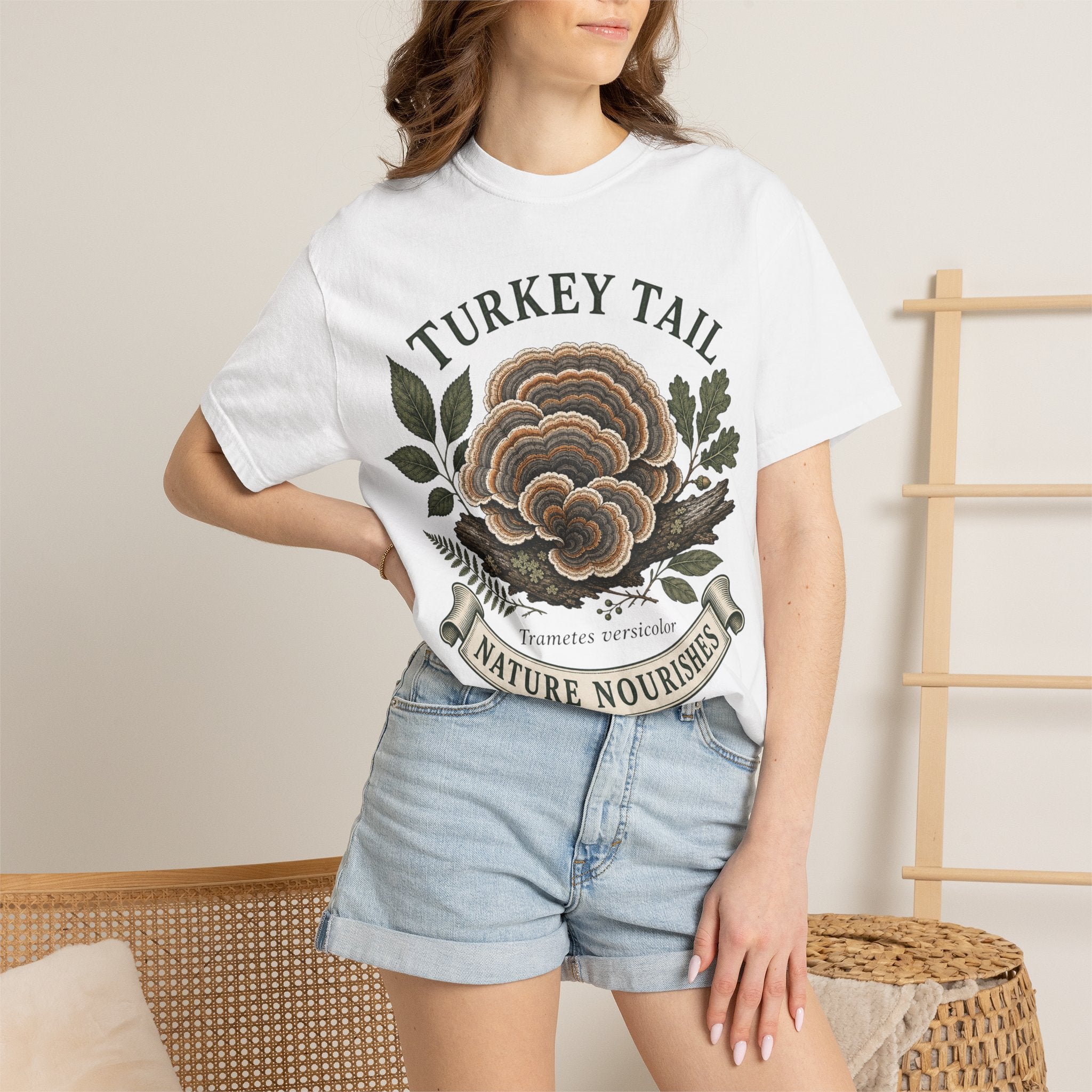 Turkey Tail Mushroom T-Shirt — Nature Nourishes Botanical Tee