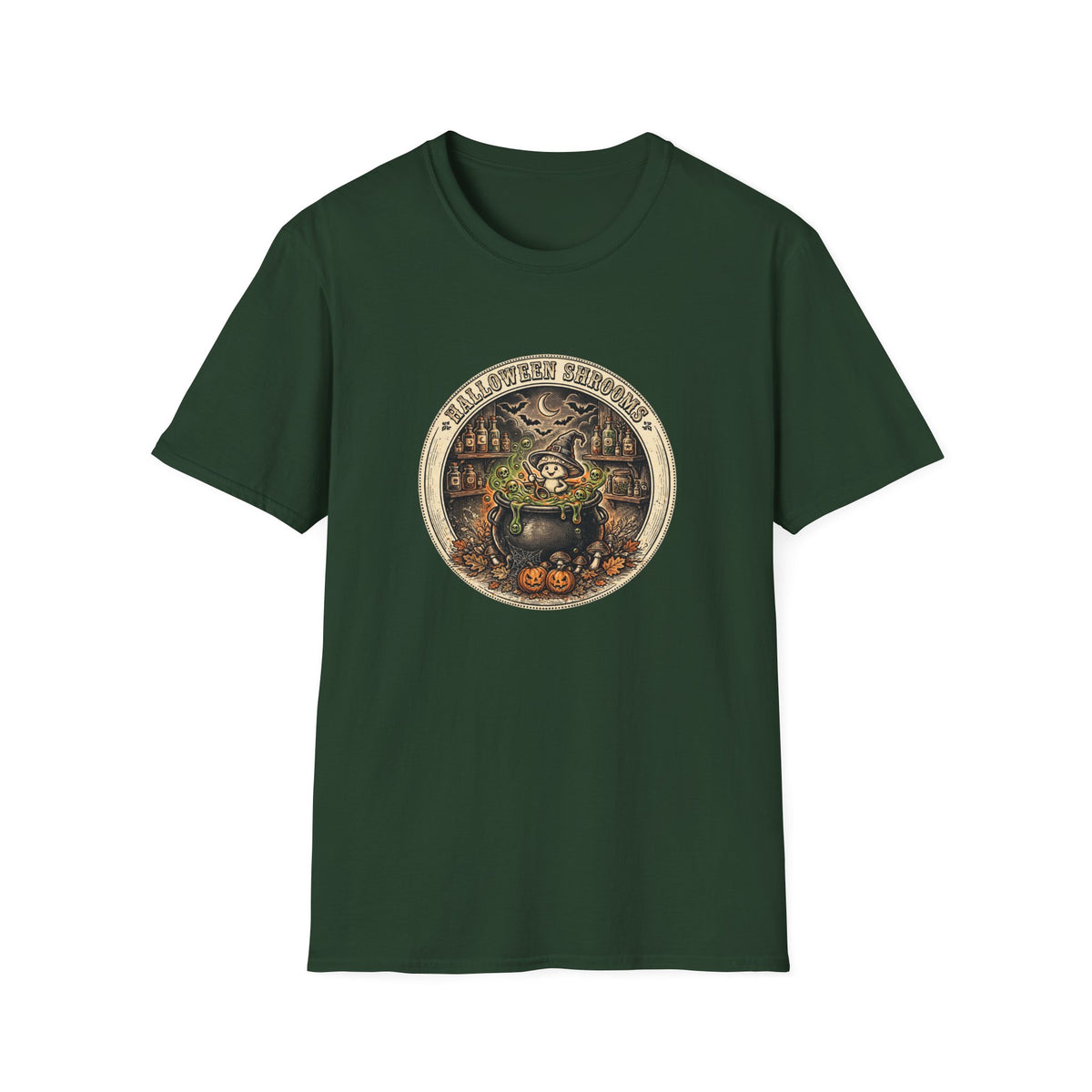 Halloween Shrooms Spooky Cauldron Halloween Tee