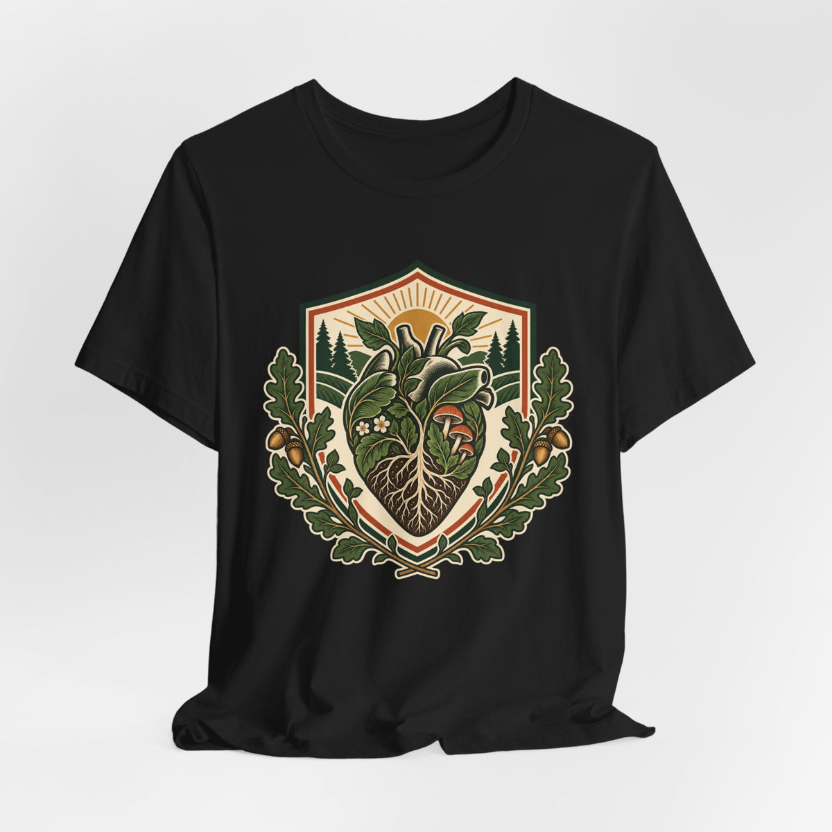 Home Is Where the Heart Grows Botanical Varsity Tee - Corrected