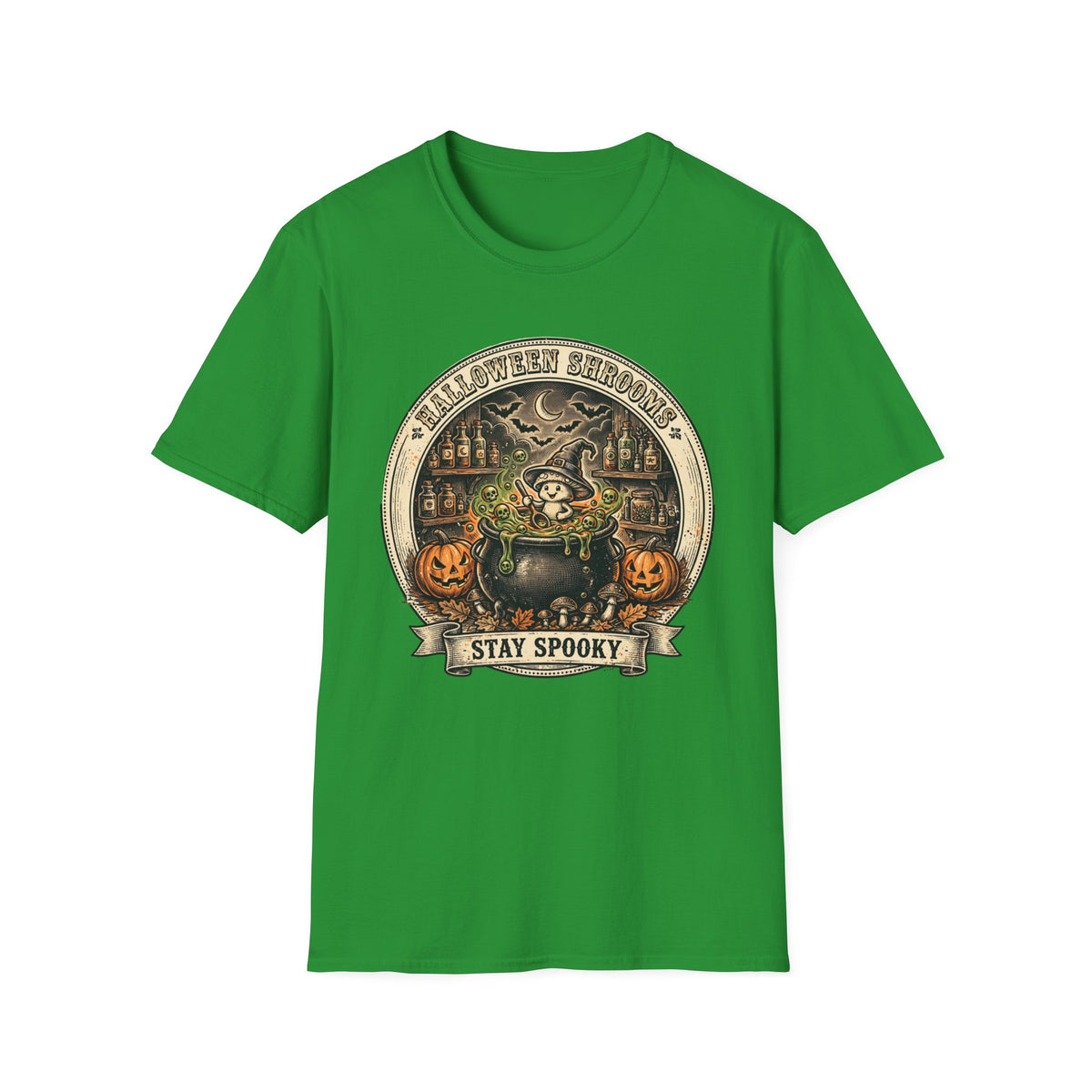 Halloween Shrooms Spooky Cauldron Halloween Tee