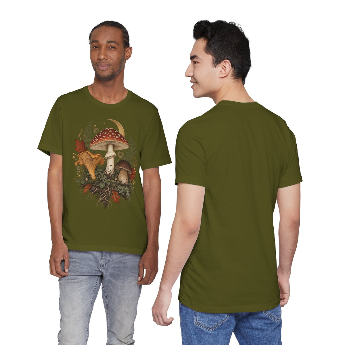 Mushroom Moon T‑Shirt — Vintage Foraged Fungi Tee
