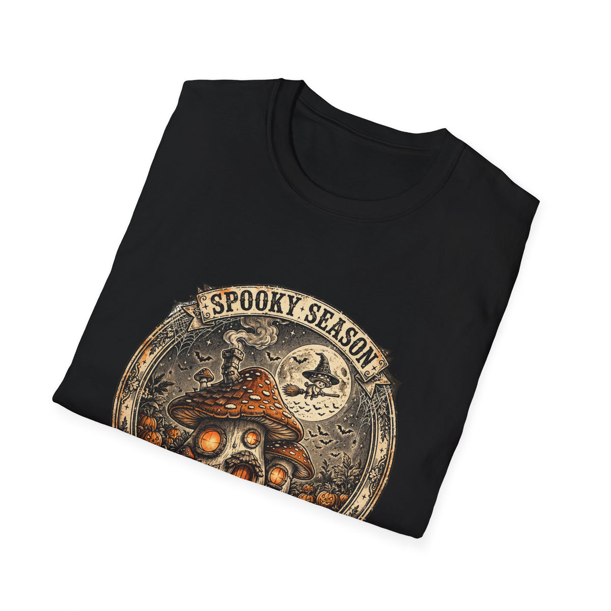 Haunted Harvest - Spooky Season Vintage Badge T-Shirt