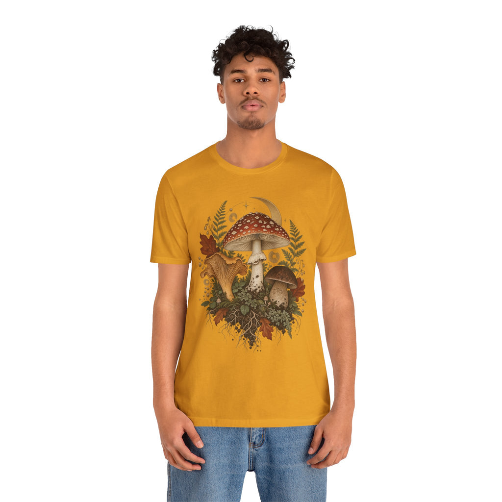 Mushroom Moon T‑Shirt — Vintage Foraged Fungi Tee