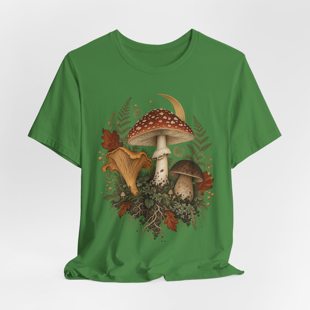 Mushroom Moon T‑Shirt — Vintage Foraged Fungi Tee