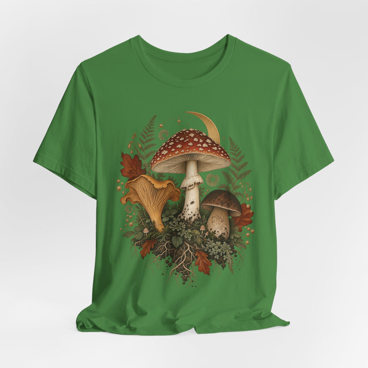 Mushroom Moon T‑Shirt — Vintage Foraged Fungi Tee