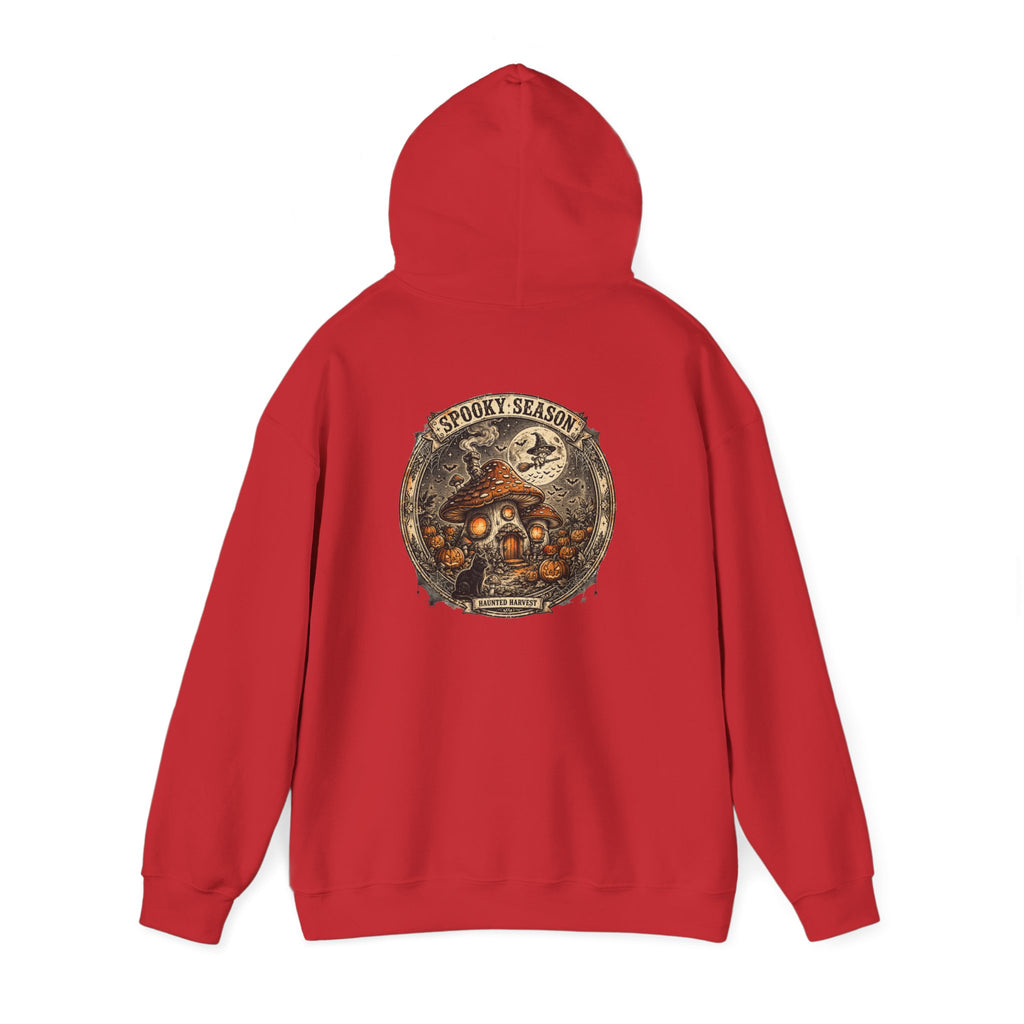 Haunted Harvest - Spooky Season Vintage Badge Hoodie