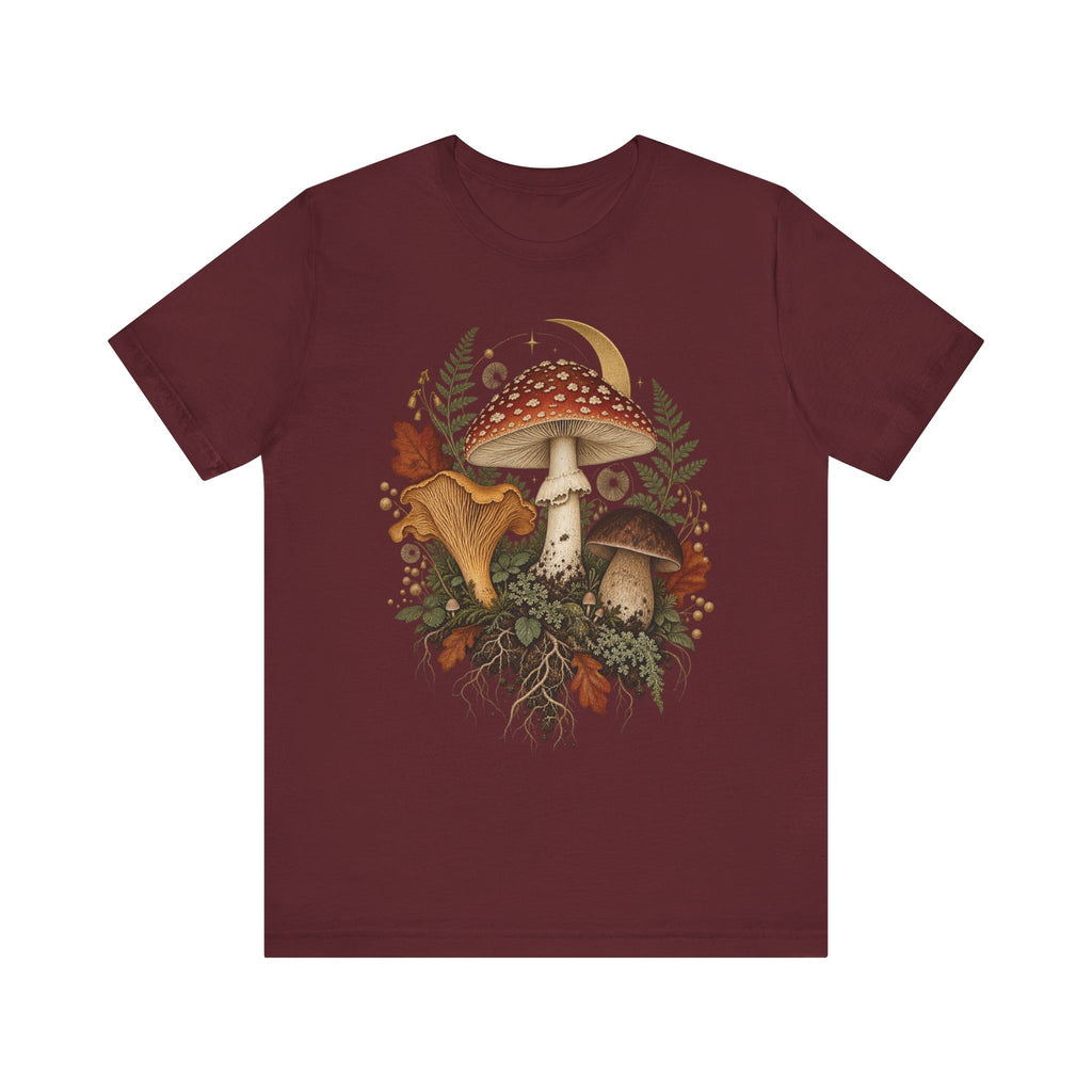 Mushroom Moon T‑Shirt — Vintage Foraged Fungi Tee