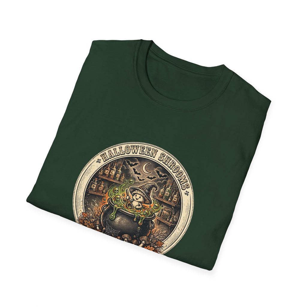 Halloween Shrooms Spooky Cauldron Halloween Tee